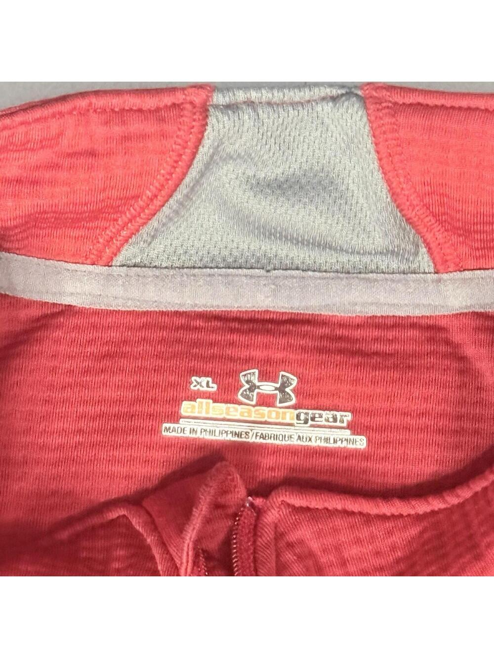Under Armour‎ AllSeasonGear 1/4 Zip Pullover Men’s XL Red Long Sleeve Athletic - Picture 6 of 12